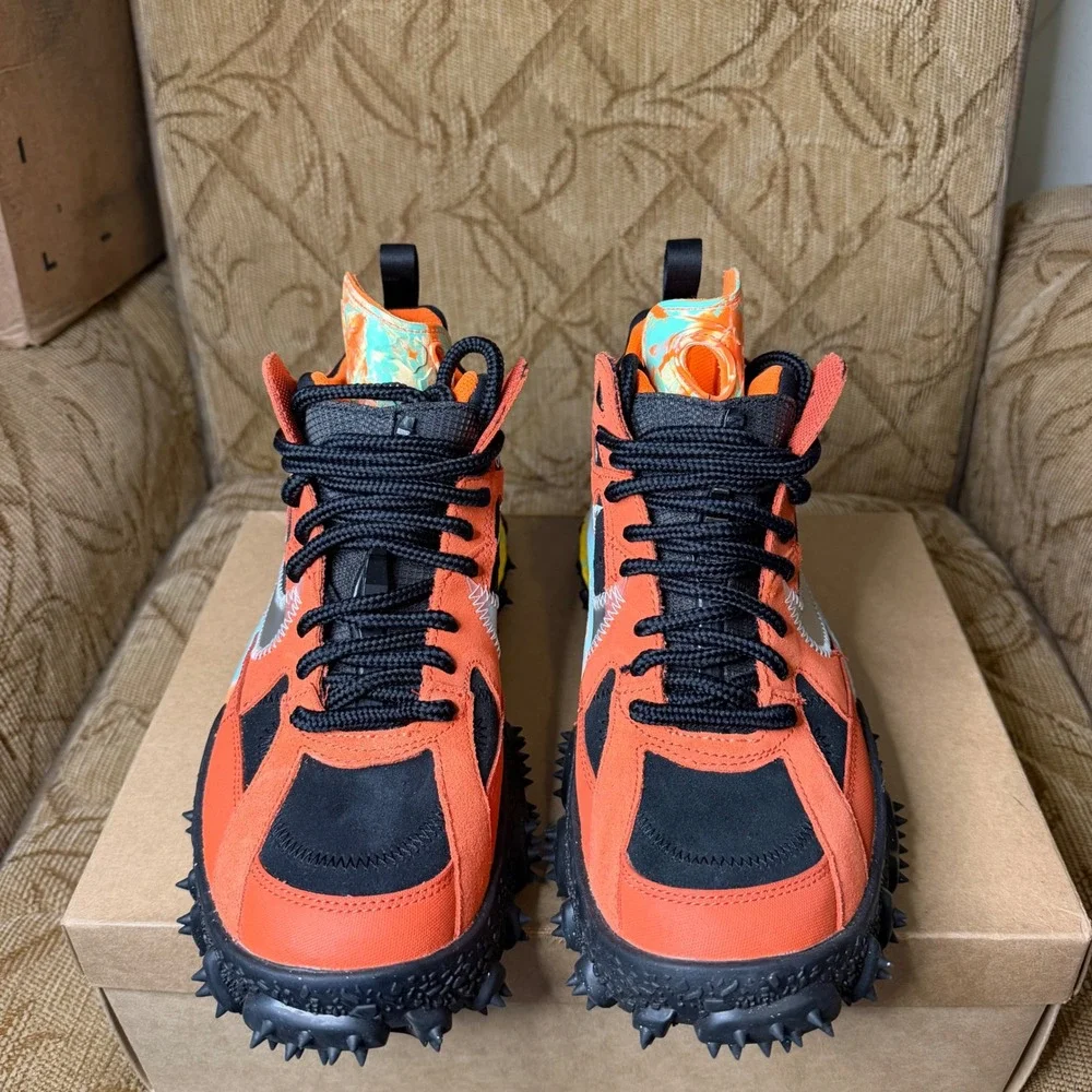Nike Air Terra Form Off-White Orange Black DQ1615-800 Mens 9.5 Sneaker No Box